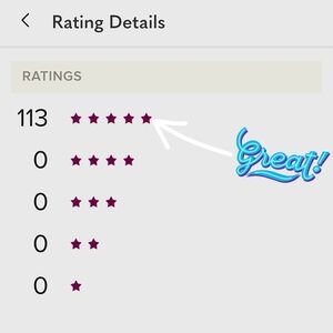 113 5-star ratings!!
